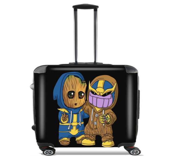  Groot x Thanos para Ruedas cabina bolsa de equipaje maleta trolley 17" laptop