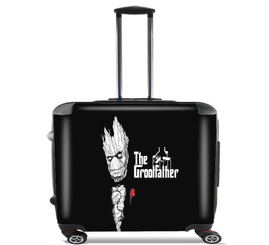  GrootFather is Groot x GodFather para Ruedas cabina bolsa de equipaje maleta trolley 17" laptop