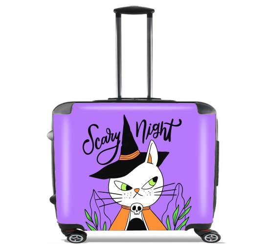  halloween cat sorcerer para Ruedas cabina bolsa de equipaje maleta trolley 17" laptop