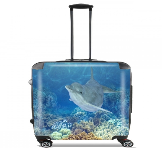  happy dolphins para Ruedas cabina bolsa de equipaje maleta trolley 17" laptop