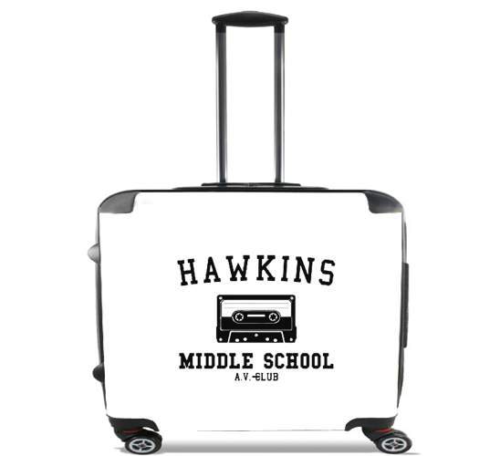  Hawkins Middle School AV Club K7 para Ruedas cabina bolsa de equipaje maleta trolley 17" laptop