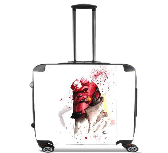  Hellboy Watercolor Art para Ruedas cabina bolsa de equipaje maleta trolley 17" laptop