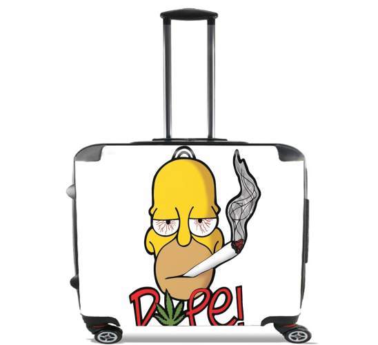  Homer Dope Weed Smoking Cannabis para Ruedas cabina bolsa de equipaje maleta trolley 17" laptop