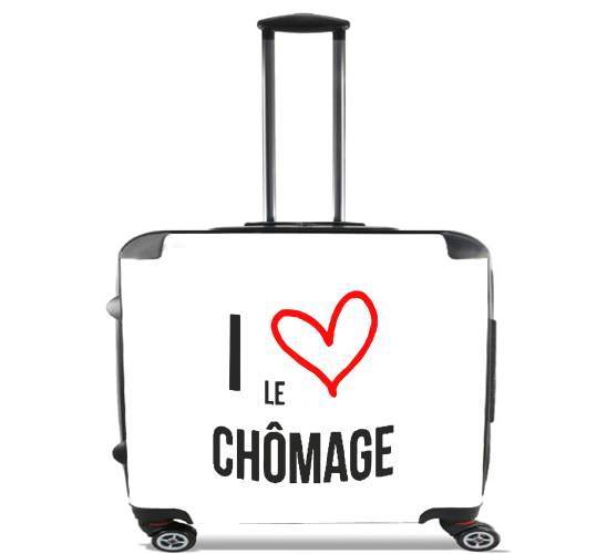  I love chomage para Ruedas cabina bolsa de equipaje maleta trolley 17" laptop