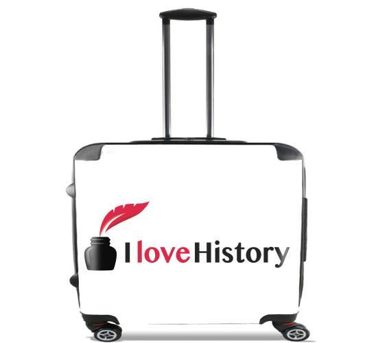  I love History para Ruedas cabina bolsa de equipaje maleta trolley 17" laptop