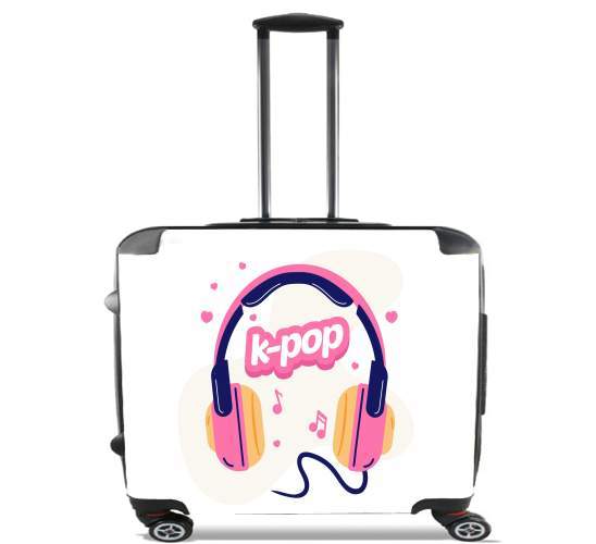  I Love Kpop Headphone para Ruedas cabina bolsa de equipaje maleta trolley 17" laptop