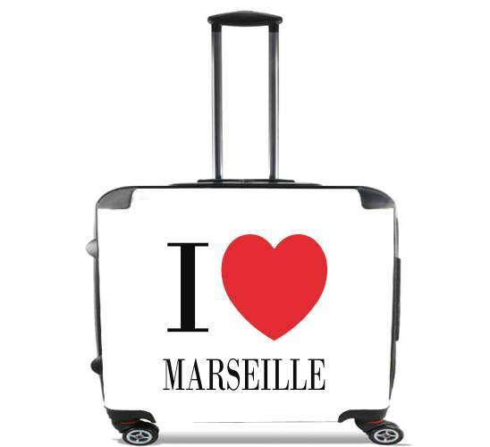  I love Marseille para Ruedas cabina bolsa de equipaje maleta trolley 17" laptop