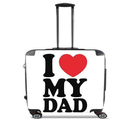  I love my DAD para Ruedas cabina bolsa de equipaje maleta trolley 17" laptop