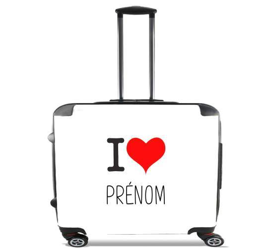  I love NAME custom para Ruedas cabina bolsa de equipaje maleta trolley 17" laptop