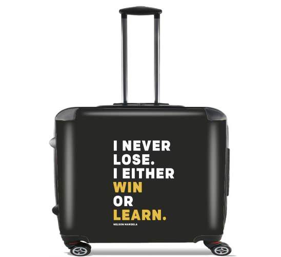  i never lose either i win or i learn Nelson Mandela para Ruedas cabina bolsa de equipaje maleta trolley 17" laptop