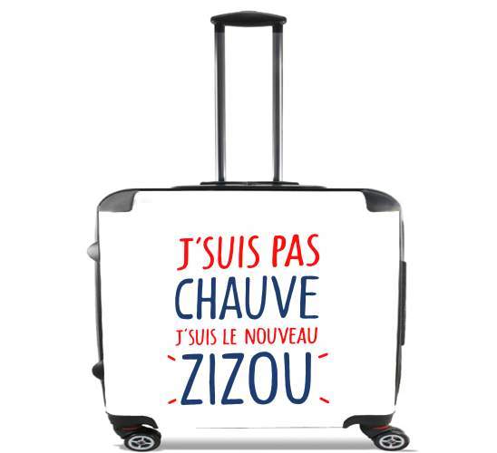  Je ne suis pas chauve Je suis le nouveau ZiZou para Ruedas cabina bolsa de equipaje maleta trolley 17" laptop