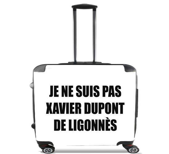  Je ne suis pas Xavier Dupont De Ligonnes Criminel para Ruedas cabina bolsa de equipaje maleta trolley 17" laptop