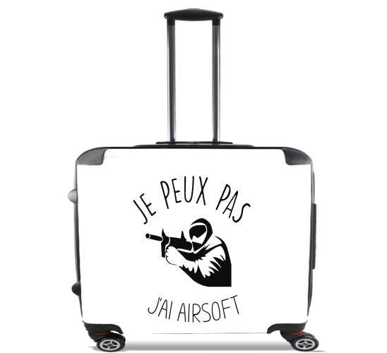  Je peux pas jai Airsoft Paintball para Ruedas cabina bolsa de equipaje maleta trolley 17" laptop
