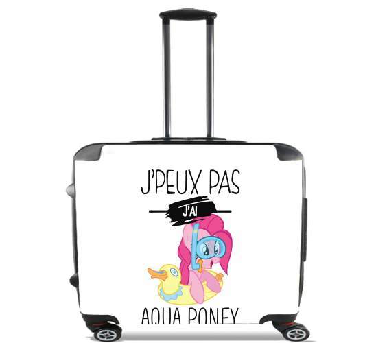  Je peux pas jai aqua poney girly para Ruedas cabina bolsa de equipaje maleta trolley 17" laptop