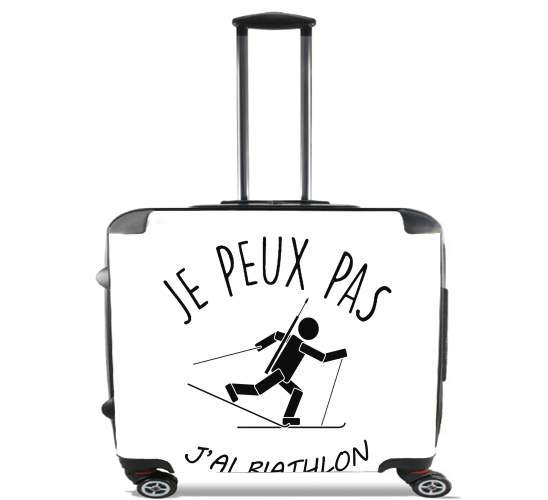  Je peux pas jai biathlon para Ruedas cabina bolsa de equipaje maleta trolley 17" laptop