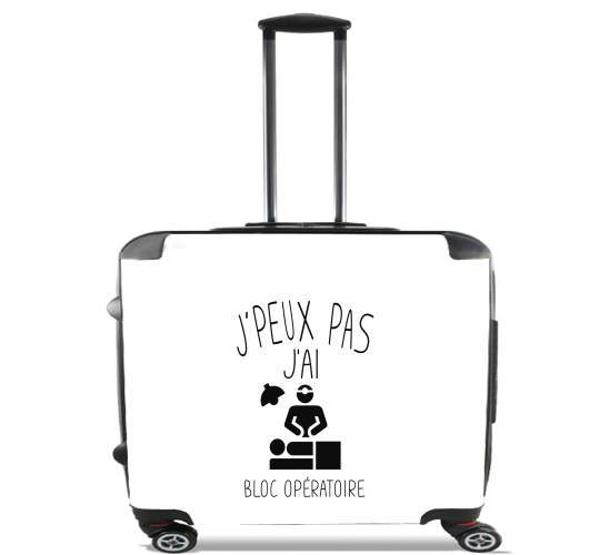  Je peux pas jai bloc operatoire para Ruedas cabina bolsa de equipaje maleta trolley 17" laptop