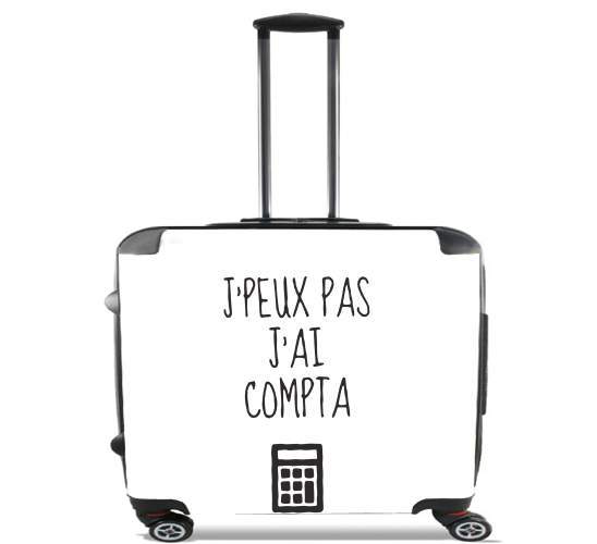 Je peux pas jai compta para Ruedas cabina bolsa de equipaje maleta trolley 17" laptop
