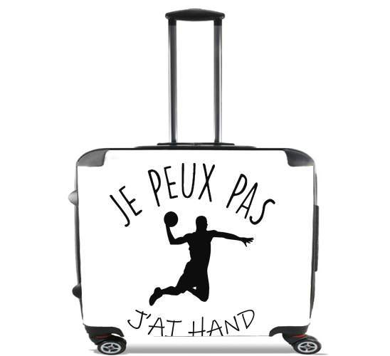  Je peux pas jai handball para Ruedas cabina bolsa de equipaje maleta trolley 17" laptop