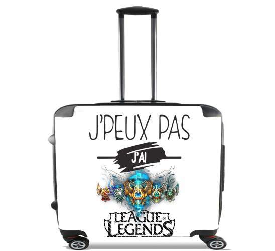  Je peux pas jai league of legends para Ruedas cabina bolsa de equipaje maleta trolley 17" laptop