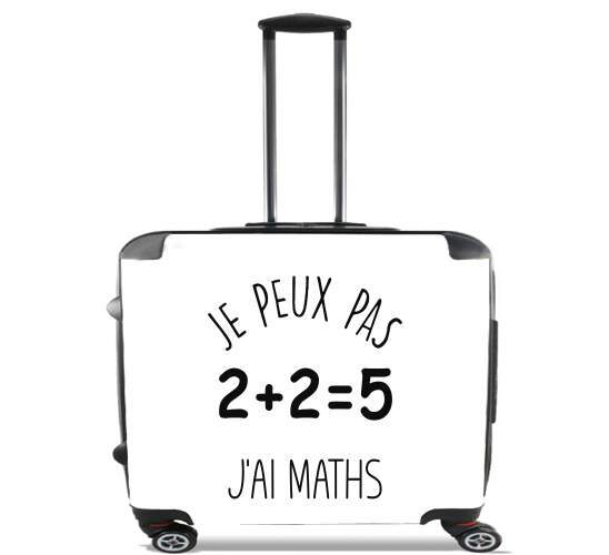  Je peux pas jai maths para Ruedas cabina bolsa de equipaje maleta trolley 17" laptop