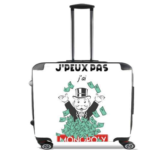  Je peux pas jai monopoly para Ruedas cabina bolsa de equipaje maleta trolley 17" laptop