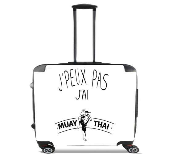  Je peux pas jai Muay Thai para Ruedas cabina bolsa de equipaje maleta trolley 17" laptop