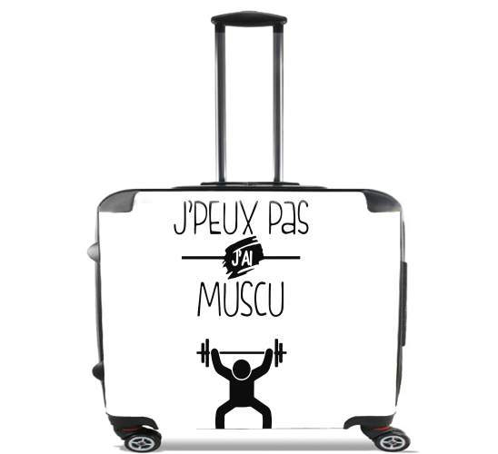  Je peux pas jai musculation para Ruedas cabina bolsa de equipaje maleta trolley 17" laptop