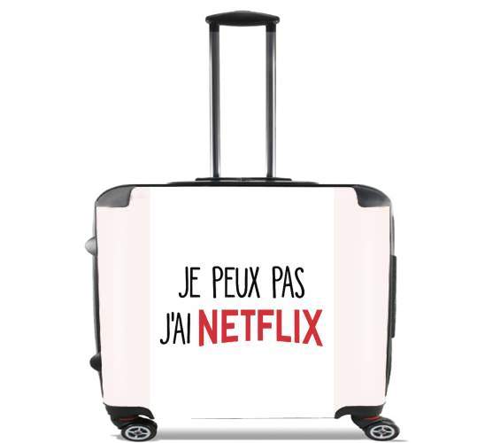  Je peux pas jai Netflix para Ruedas cabina bolsa de equipaje maleta trolley 17" laptop