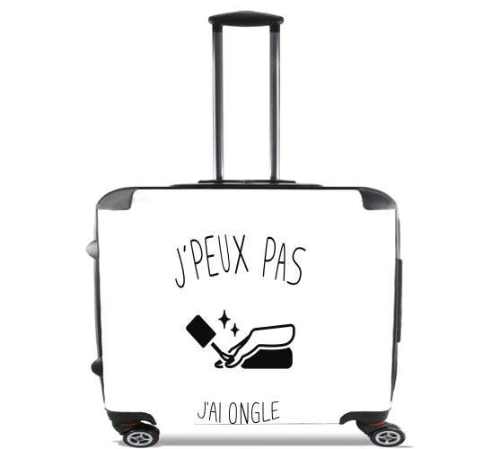  Je peux pas jai Ongle et vernis nail para Ruedas cabina bolsa de equipaje maleta trolley 17" laptop