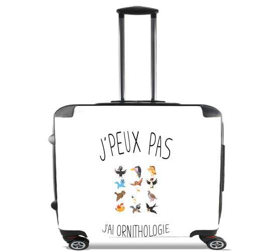  Je peux pas jai ornithologie para Ruedas cabina bolsa de equipaje maleta trolley 17" laptop
