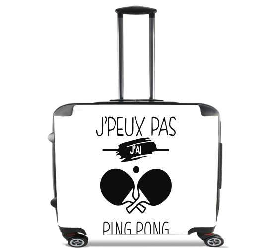  Je peux pas jai ping pong para Ruedas cabina bolsa de equipaje maleta trolley 17" laptop