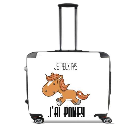 Je peux pas jai poney para Ruedas cabina bolsa de equipaje maleta trolley 17" laptop