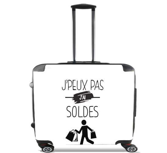  Je peux pas jai soldes para Ruedas cabina bolsa de equipaje maleta trolley 17" laptop