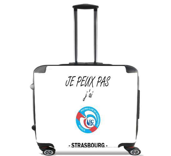  Je peux pas jai Strasbourg para Ruedas cabina bolsa de equipaje maleta trolley 17" laptop