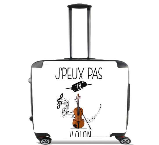  Je peux pas jai violon para Ruedas cabina bolsa de equipaje maleta trolley 17" laptop