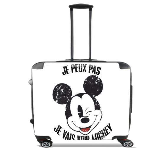  Je peux pas je vais voir mickey para Ruedas cabina bolsa de equipaje maleta trolley 17" laptop