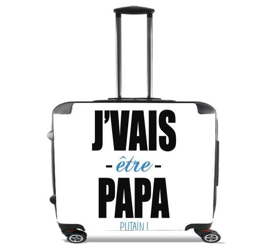  Je vais etre papa putain para Ruedas cabina bolsa de equipaje maleta trolley 17" laptop