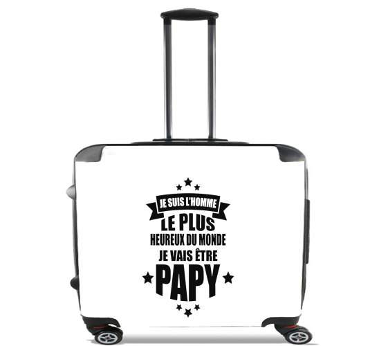  Je vais etre Papy para Ruedas cabina bolsa de equipaje maleta trolley 17" laptop