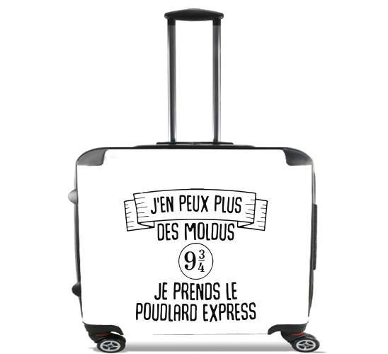  Jen peux plus des moldus je prends le poudlard express para Ruedas cabina bolsa de equipaje maleta trolley 17" laptop