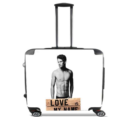  Jeremy Irvine Love is my name para Ruedas cabina bolsa de equipaje maleta trolley 17" laptop