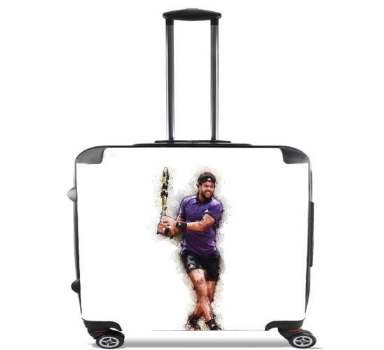  Jo Wilfried Tsonga My History para Ruedas cabina bolsa de equipaje maleta trolley 17" laptop
