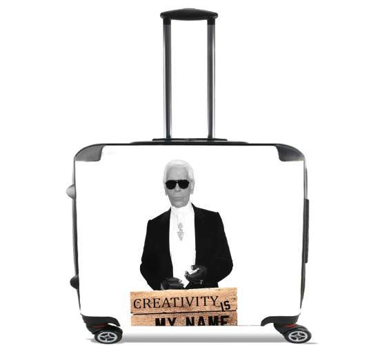  Karl Lagerfeld Creativity is my name para Ruedas cabina bolsa de equipaje maleta trolley 17" laptop