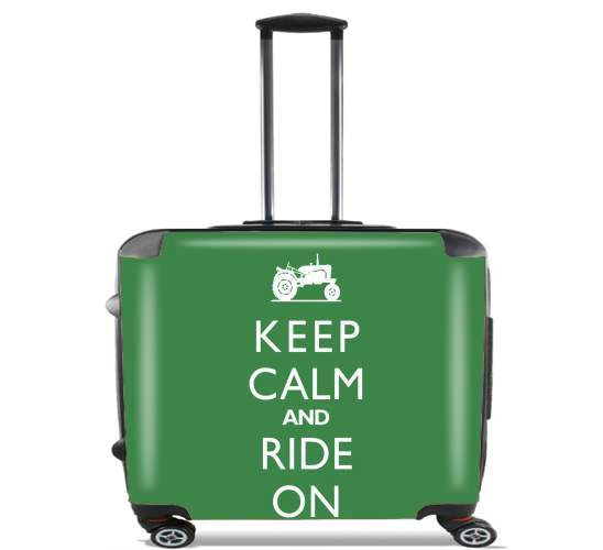  Keep Calm And ride on Tractor para Ruedas cabina bolsa de equipaje maleta trolley 17" laptop