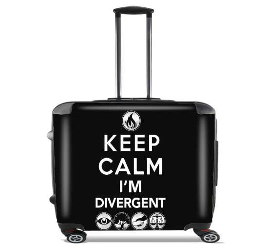  Keep Calm Divergent Faction para Ruedas cabina bolsa de equipaje maleta trolley 17" laptop