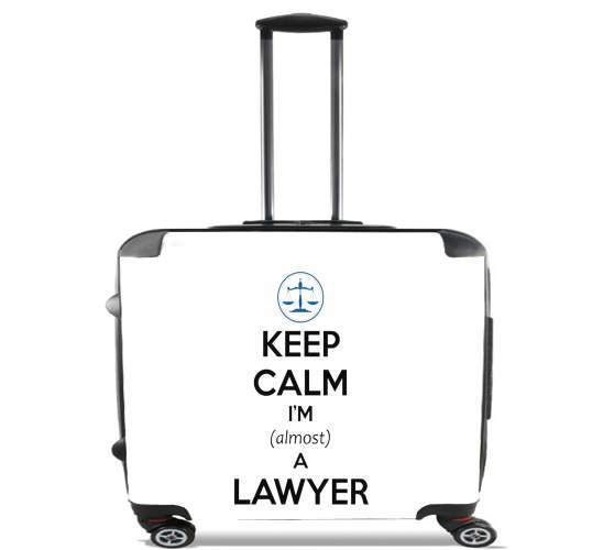  Keep calm i am almost a lawyer para Ruedas cabina bolsa de equipaje maleta trolley 17" laptop