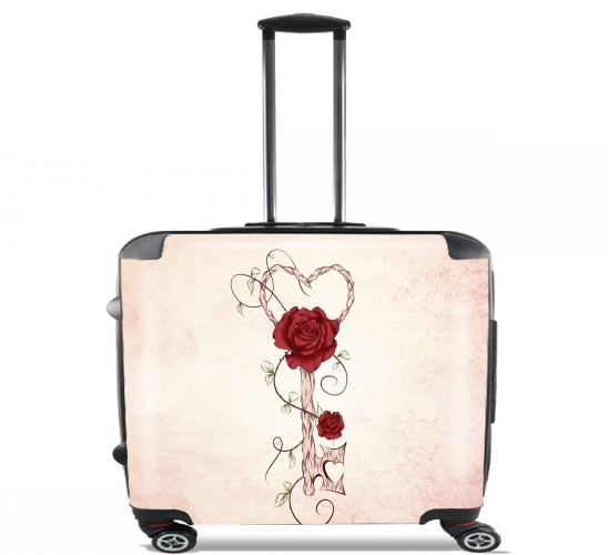  Key Of Love para Ruedas cabina bolsa de equipaje maleta trolley 17" laptop
