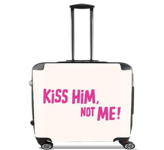  Kiss him Not me para Ruedas cabina bolsa de equipaje maleta trolley 17" laptop