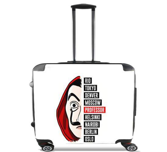  La casa de papel Dali para Ruedas cabina bolsa de equipaje maleta trolley 17" laptop