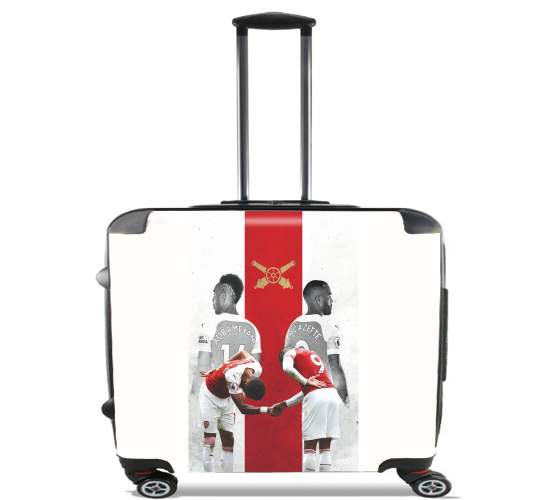  Lacazette x Aubameyang Celebration Art para Ruedas cabina bolsa de equipaje maleta trolley 17" laptop
