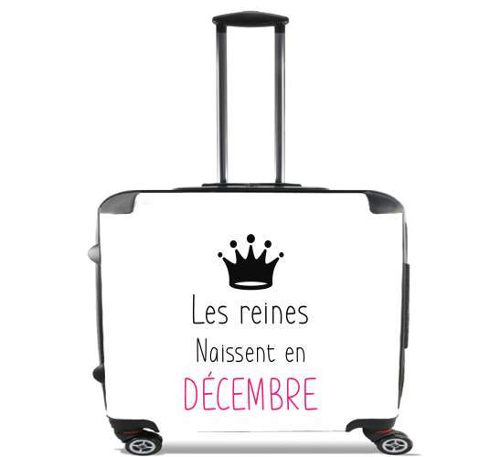  Les reines naissent en decembre para Ruedas cabina bolsa de equipaje maleta trolley 17" laptop